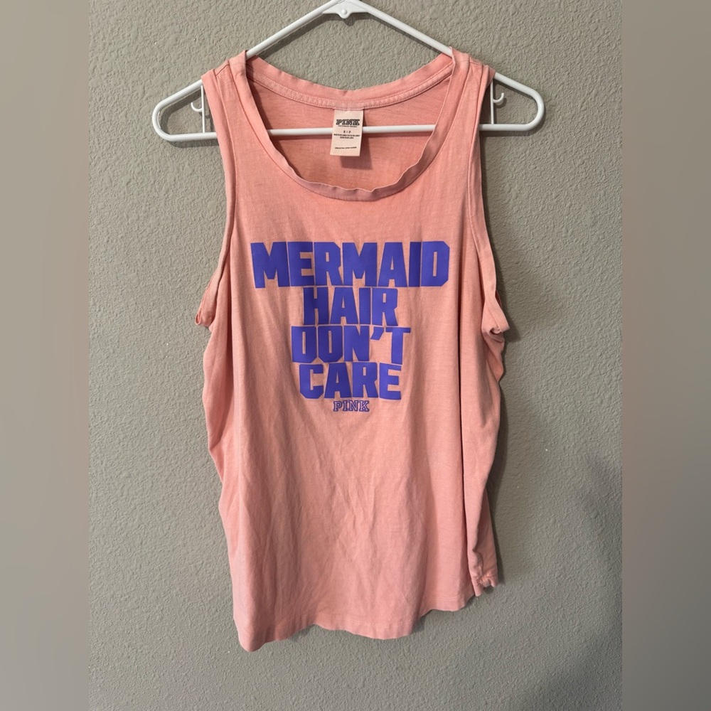 PINK Victoria's Secret Dusty Peach Crewneck Tee